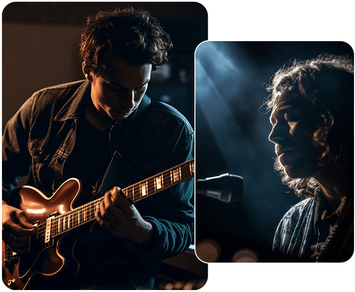 Alf Batz playing guitar